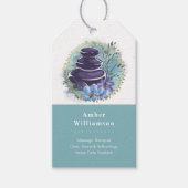 マッサージセラピストサロンスパスタイリストゼンストーンつる ギフトタグ (正面)