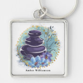 マッサージセラピストサロンスパスタイリストゼンストーンズ キーホルダー (正面)