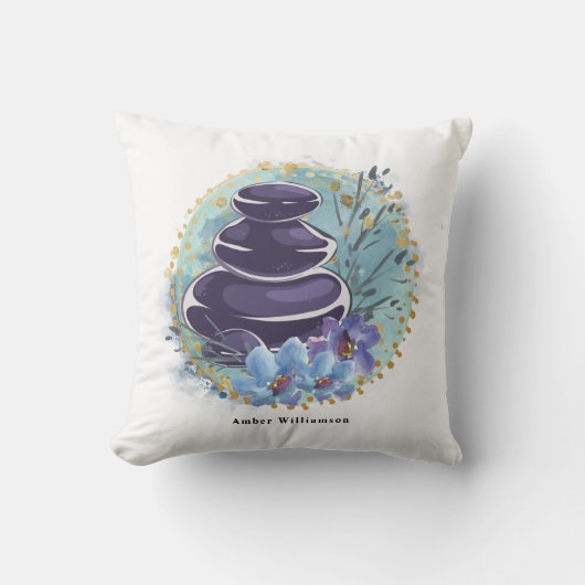 マッサージセラピストサロンスパスタイリストゼンストーンズ クッション (正面)