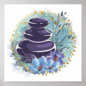 マッサージセラピストサロンスパスタイリストゼンストーンズ ポスター (正面)