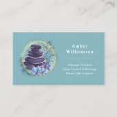 マッサージセラピストサロンスパスタイリストゼンストーンズ 名刺 (正面)