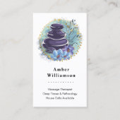 マッサージセラピストサロンスパスタイリストゼンストーンズ 名刺 (正面)