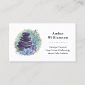 マッサージセラピストサロンスパスタイリストゼンストーンズ 名刺 (正面)