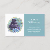 マッサージセラピストサロンスパスタイリストゼンストーンズ 名刺 (正面)