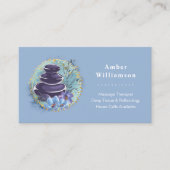 マッサージセラピストサロンスパスタイリストゼンストーンズ 名刺 (正面)