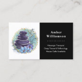 マッサージセラピストサロンスパスタイリストゼンストーンズ 名刺 (正面)