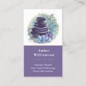 マッサージセラピストサロンスパスタイリストゼンストーンズ 名刺 (正面)