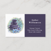 マッサージセラピストサロンスパスタイリストゼンストーンズ 名刺 (正面)