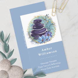 マッサージセラピストサロンスパスタイリストゼンストーンズ 名刺