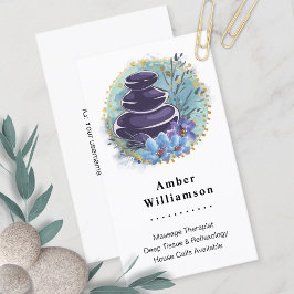 マッサージセラピストサロンスパスタイリストゼンストーンズ 名刺