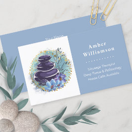 マッサージセラピストサロンスパスタイリストゼンストーンズ 名刺