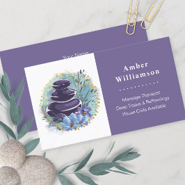 マッサージセラピストサロンスパスタイリストゼンストーンズ 名刺