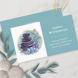 マッサージセラピストサロンスパスタイリストゼンストーンズ 名刺