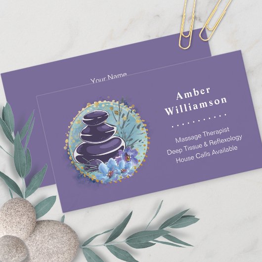 マッサージセラピストサロンスパスタイリストゼンストーンズ 名刺