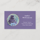 マッサージセラピストサロンスパスタイリストゼンストーンズ 名刺 (正面)