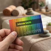 マッサージセラピストスタイリッシュ- Rainbow Colors 名刺