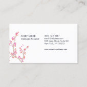 マッサージセラピストスパピンクさくらんぼブロッサムアンドムーン 名刺 (裏面)