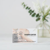 マッサージセラピストセッション | ホリスティック治癒 名刺 (スタンド正面)