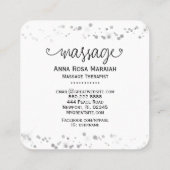 *~*マッサージセラピストセラピーグリッター小ハート スクエア名刺 (裏面)