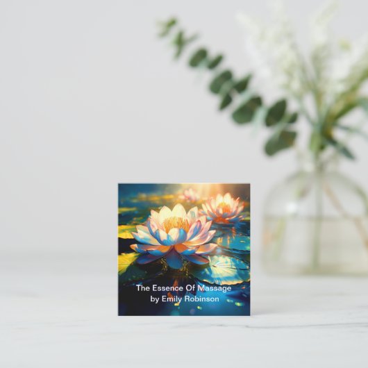 マッサージセラピストゼンアポイントメントカード スクエア名刺 (スタンド正面)