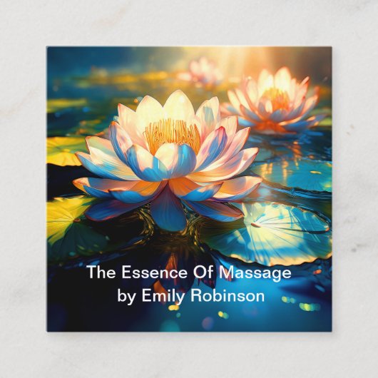 マッサージセラピストゼンアポイントメントカード スクエア名刺 (正面)