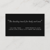 マッサージセラピストデイスパウェルネス名刺 名刺 (裏面)