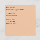 マッサージセラピストトレンディー名刺 スクエア名刺 (裏面)