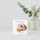 マッサージセラピストトレンディー名刺 スクエア名刺 (スタンド正面)