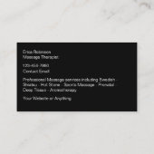 マッサージセラピストトレンディー名刺 名刺 (裏面)