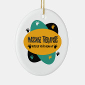 マッサージセラピストハンズラブカラフル セラミックオーナメント (右)