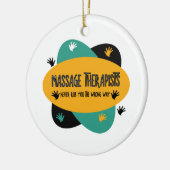 マッサージセラピストハンズラブカラフル セラミックオーナメント (左)