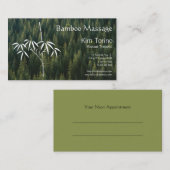 マッサージセラピストバンブーフォレストアポイントメント 名刺 (正面/裏面)