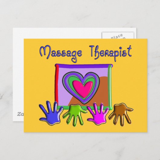 マッサージセラピストファンキーアートデザインギフト ポストカード (正面/裏面)