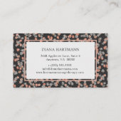 マッサージセラピストフローラグレーコーラル名刺 名刺 (裏面)