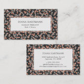 マッサージセラピストフローラグレーコーラル名刺 名刺 (正面/裏面)