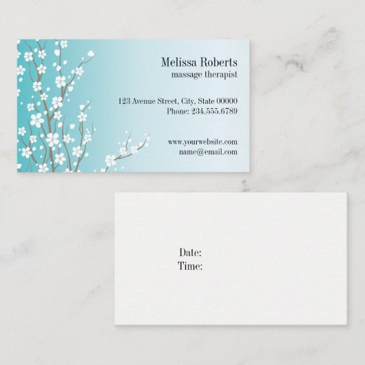 マッサージセラピストフローラ名刺 名刺 (正面/裏面)