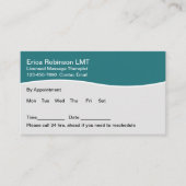 マッサージセラピストプロフェッショナルアポイントメントカード 予約カード (正面)