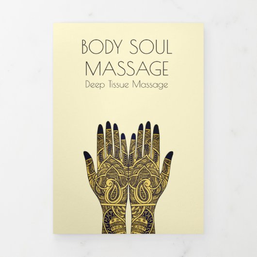 マッサージセラピストヘナメーンディハンズ 三つ折りカード (カバー)