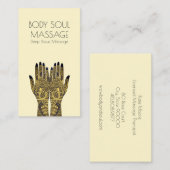 マッサージセラピストヘナメーンディハンズ 名刺 (正面/裏面)