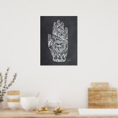 マッサージセラピストヘンナドラゴンフライタトゥーハンド1 ポスター (キッチン)