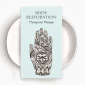 マッサージセラピストヘンナドラゴンフライタトゥーハンド1 名刺