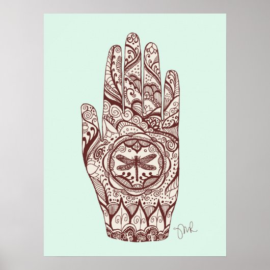マッサージセラピストヘンナドラゴンフライタトゥーハンド2 ポスター (正面)