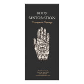 マッサージセラピストヘンナドラゴンフライタトゥーハンド4 ラックカード (正面)