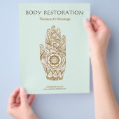 マッサージセラピストヘンナハンドロータス チラシ (手)