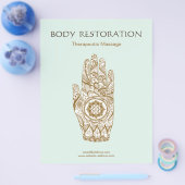 マッサージセラピストヘンナハンドロータス チラシ (シングル)