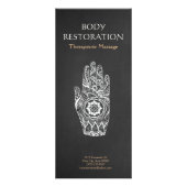 マッサージセラピストヘンナロータスタトゥーハンド4 ラックカード (正面)