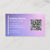 マッサージセラピストホリスティックウェルネスQRコード 名刺 (正面)