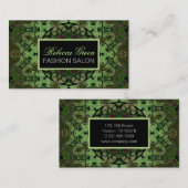 マッサージセラピストホリスティックヨガグリーンマンダラ 名刺 (正面/裏面)