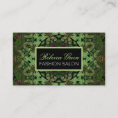 マッサージセラピストホリスティックヨガグリーンマンダラ 名刺 (正面)