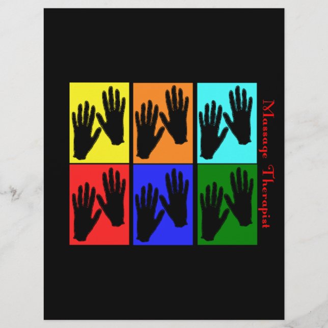 マッサージセラピストポップ・アートのアートギフト (正面)